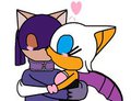 Rouge and Nightshade kissing