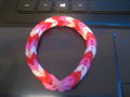 pink,red and white rubber band bracelet