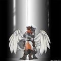 Angel Embracing Templar by aggrobadger