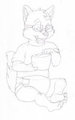 TJFoxxx eating ice creams - sketch by Friar