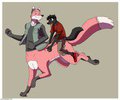 Fox'taur riding by Gildedtongue