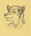 Foxtaur bust by Gildedtongue