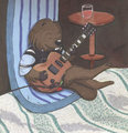 Beaver With Guitar