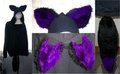 Black and Purple Fox Hoodie