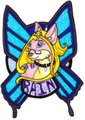 Stained Glass Style Badge: Rain