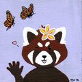 Red panda mini canvas by dragonririko