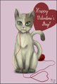 Valentines kitty card