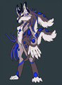 Wulfe the Blue Spotted Volupta by skyboxmonster