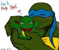 Leo with baby Raph by NeiNing