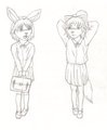 Yuki and Juliane sketch 1 by Naois