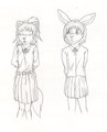 Yuki and Juliane sketch 3 by Naois