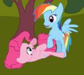 Pinky PIe and Rainbow Dash