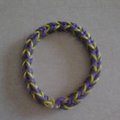 Purple,gray and yellow bracelet (an order for a friend)