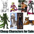 Cheapie Character Sale by AntiAlias