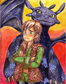 Hiccup and Toothless by Apolojuice