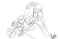 Kain and Rad swordfighting by Spiderdasquirrel