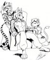 Sketchbook Pages: Khalfani and the Harem Girls Part 1 by hyenafur
