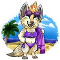 Beach Kitsune by SleepyChi