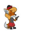 Fox but with a gun by Kaips