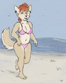 Stacey at the beach by hyenafur