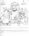 Old Art Repost: After Hours Part 6/Lions and Hyenas 1 by hyenafur