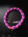 Pink and purple rubber band bracelet
