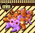 Five Eevees and Espeon