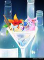 Espeon and Vaporeon in a cocktail !