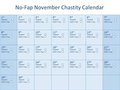November Chastity Calender