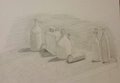 College Drawing Class - Bottles and Values (completed)