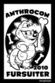 Anthrocon 2010 Fursuiter Badge by marymouse