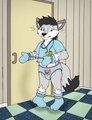 Making it to the bathroom by Loupy