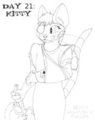 Daily Sketch 21 - Kitty by CyberCornEntropic