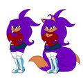 Rebecca Robotnik's two alternate forms: Echidna and Fox/Kitsune