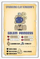 board game project character card - Golem princess