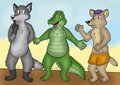 Mifox, friendly gator and bad dog by Mifox