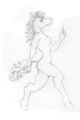 Equine figure study - female pencil