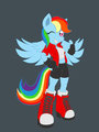 MLP anthro design: Rainbow Dash by zeiramzero