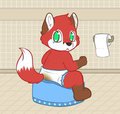 Foxy try the potty for the first time part 2