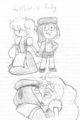 Ruby and Sapphire sketches by SonicMiku