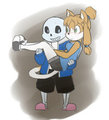 Sans and Mimi by BlueChika