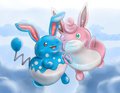 Balloon Bunnies (Azumarill and Wigglytuff)