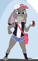 Trainer Judy would like to battle