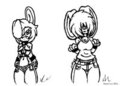 Bunnies in clothes