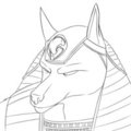 Anubis's bust by Vicpirona