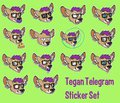 Tegan heads Telegram sticker set
