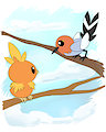 Torchic and Fletchling Meet