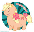 Fat Pony Badge - Peachy Gleam
