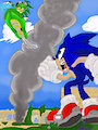 Sonic VS. Jet by horseylove9