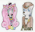 Traditional Furry Badges 2k16: Rosia and Allen